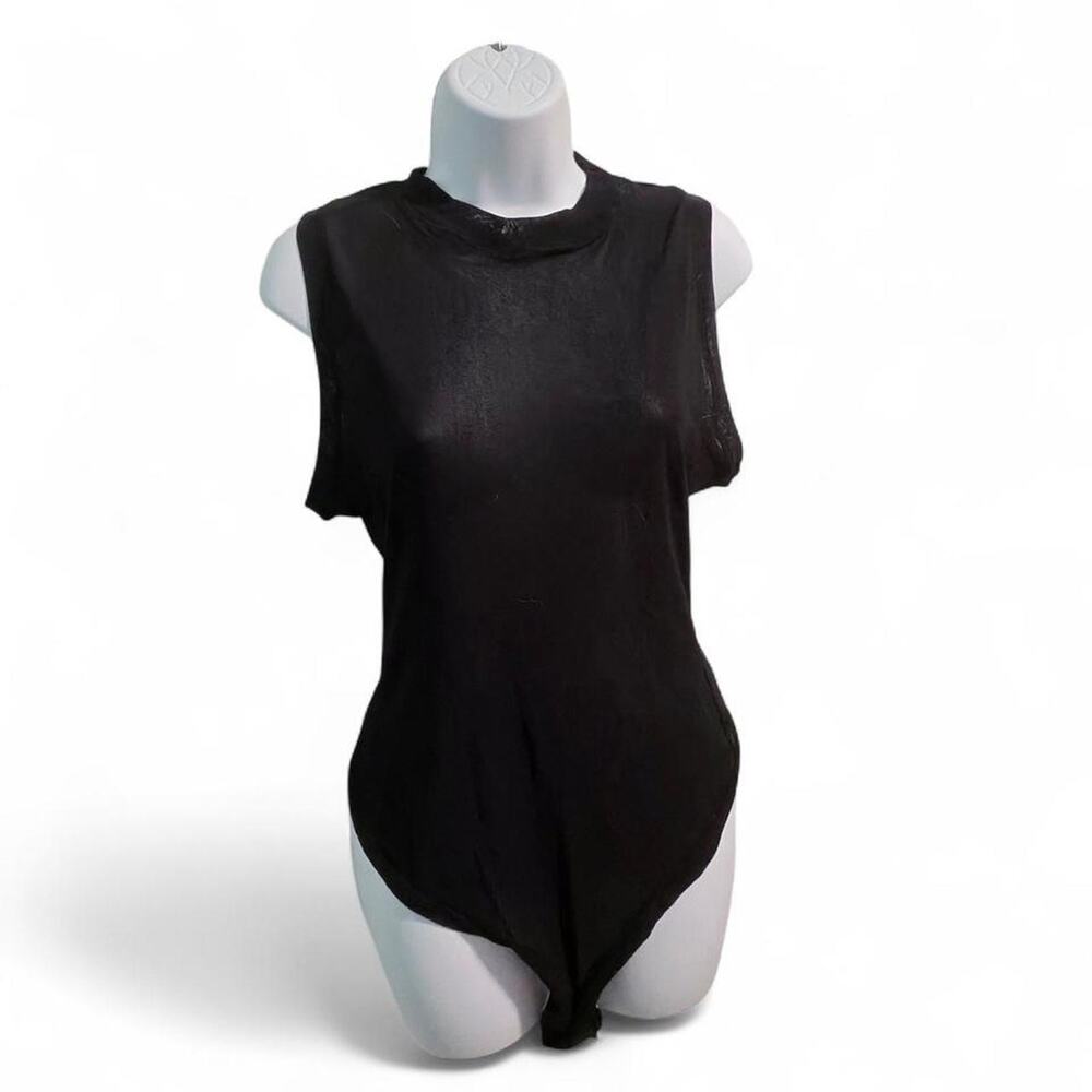 SKIMS Black Mesh Bodysuit Size 3X New With Tags